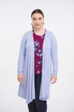 Ζακέτα Ελαστική Ριμπ Melani Σιέλ JUCITA