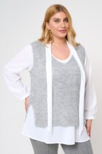 Καζάκα Πλεκτή V Kate | Plus Size Ρούχα - Image 2