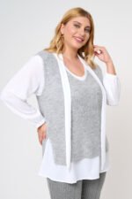 Καζάκα Πλεκτή V Kate | Plus Size Ρούχα - Image 3