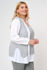 Καζάκα Πλεκτή V Kate | Plus Size Ρούχα - Image 4