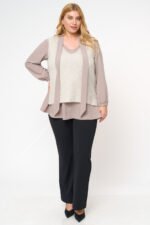 Καζάκα Πλεκτή V Kate | Plus Size Ρούχα - Image 4