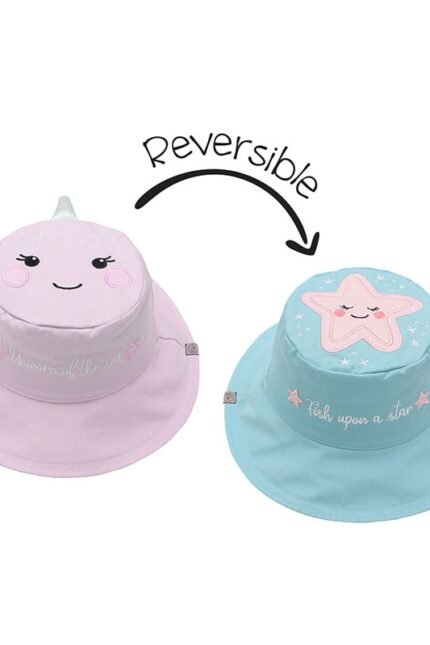 Καπέλο Διπλής Όψης UPF 50 Narwhal/Starfish (Cotton) Purple | Ελληνικά Καπέλα