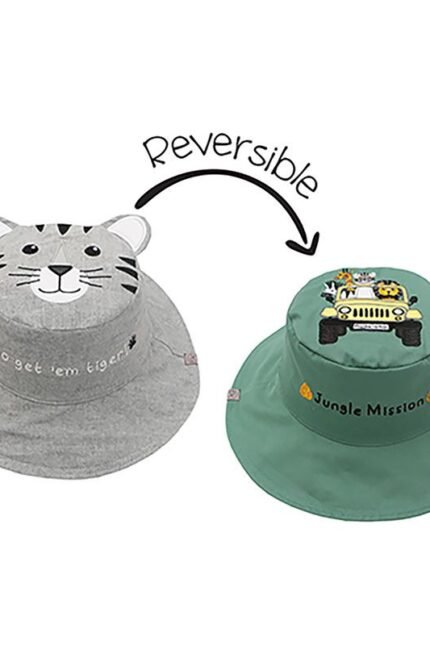 Καπέλο Διπλής Όψης UPF 50 Τίγρης Grey | Ελληνικά Καπέλα