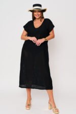 Καπέλο Ψάθινο Μαύρο Agape | Plus Size Ρούχα - Image 2