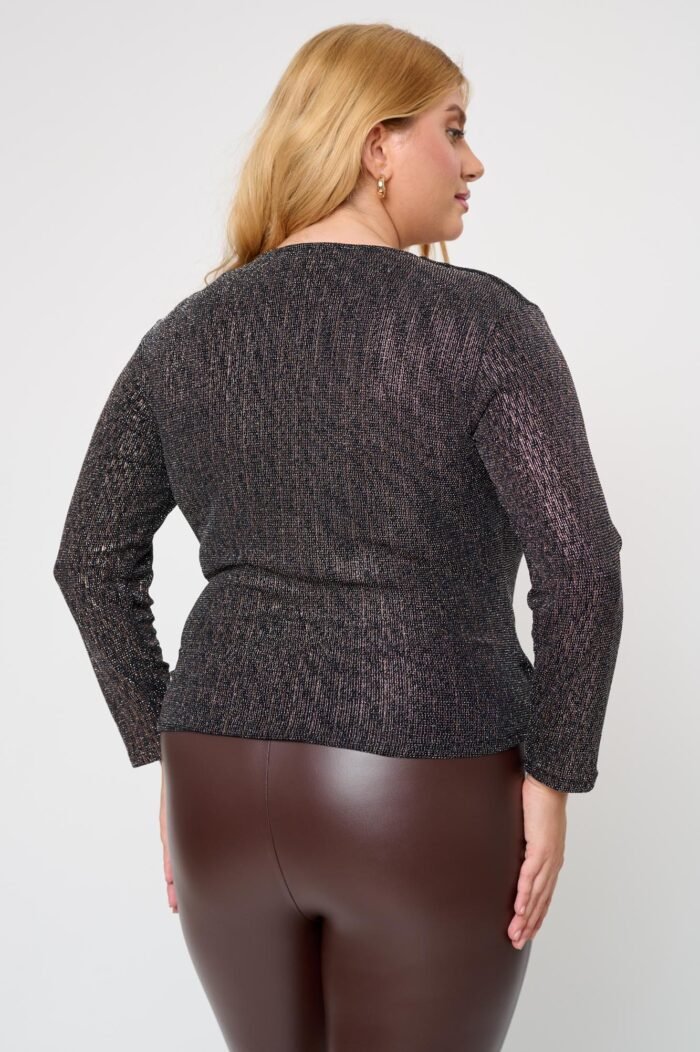 Κρουαζέ Lurex Μπλούζα Sandy | Plus Size Ρούχα - Image 4