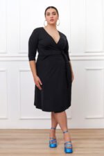 Κρουαζέ Φόρεμα Μαύρο Camila | Plus Size Ρούχα - Image 2