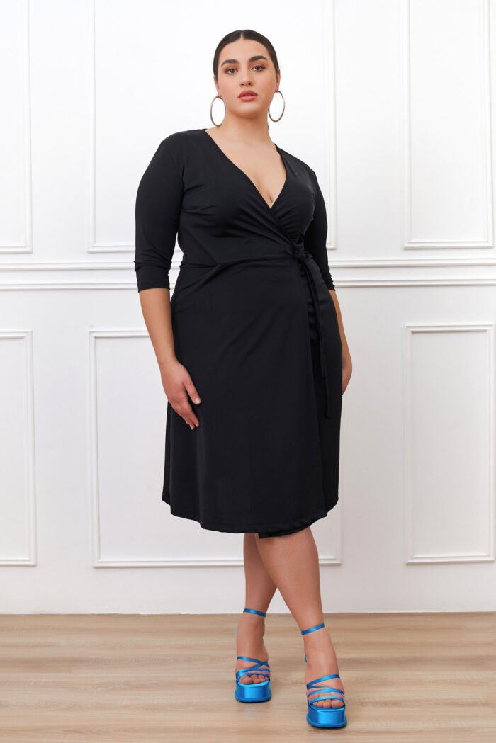 Κρουαζέ Φόρεμα Μαύρο Camila | Plus Size Ρούχα - Image 2