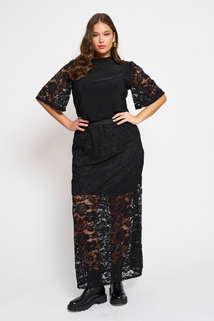 Μάξι Φούστα Δαντέλα με | Plus Size Ρούχα - Image 4