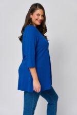 Μπλουζοφόρεμα Βαμβακερό με V | Plus Size Ρούχα - Image 2
