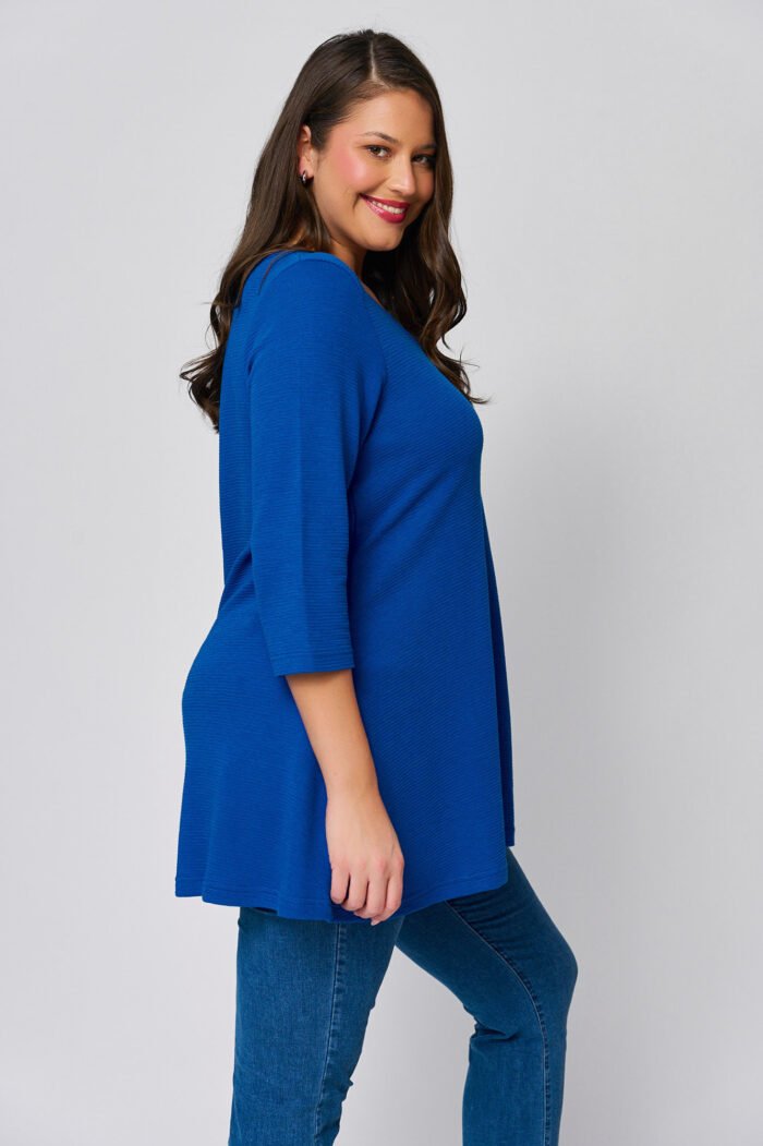 Μπλουζοφόρεμα Βαμβακερό με V | Plus Size Ρούχα - Image 2