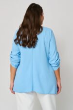 Μπλούζα Ασύμμετρη Calypso Γαλάζιο | Plus Size Ρούχα - Image 4