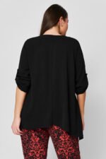 Μπλούζα Ασύμμετρη Calypso Μαύρo | Plus Size Ρούχα - Image 4