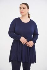 Μπλούζα Ελαστική Peplum | Plus Size Ρούχα - Image 3