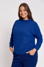 Μπλούζα Ελαστική Valeria Μπλε | Plus Size Ρούχα - Image 2