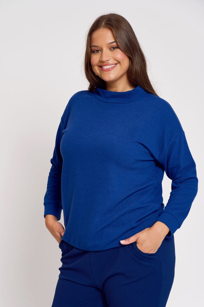 Μπλούζα Ελαστική Valeria Μπλε | Plus Size Ρούχα - Image 2