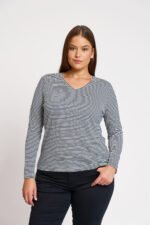 Μπλούζα Ελαστική Ριγέ Willow | Plus Size Ρούχα - Image 3