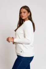Μπλούζα Ελαστική Ριμπ Lora | Plus Size Ρούχα - Image 3