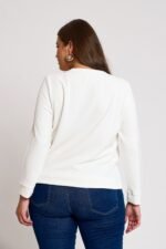 Μπλούζα Ελαστική Ριμπ Lora | Plus Size Ρούχα - Image 4