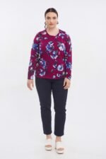 Μπλούζα Ελαστική Φλοράλ Rose | Plus Size Ρούχα - Image 3