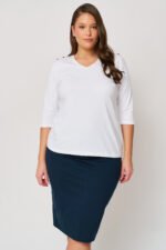 Μπλούζα Ελαστική με Διακόσμηση | Plus Size Ρούχα - Image 2