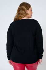 Μπλούζα Κρεπ με Λαιμόκοψη | Plus Size Ρούχα - Image 3