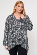 Μπλούζα Μακριά Ελαστική με | Plus Size Ρούχα - Image 2