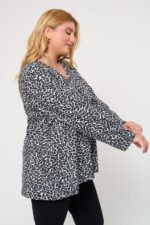 Μπλούζα Μακριά Ελαστική με | Plus Size Ρούχα - Image 3