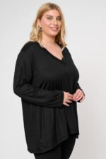 Μπλούζα Μακριά Ελαστική με | Plus Size Ρούχα - Image 2
