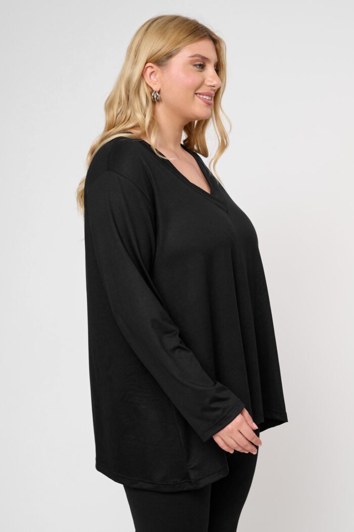 Μπλούζα Μακριά Ελαστική με | Plus Size Ρούχα - Image 3