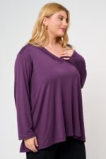 Μπλούζα Μακριά Ελαστική με | Plus Size Ρούχα - Image 3