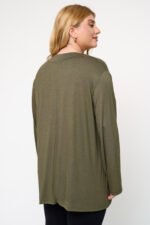 Μπλούζα Μακριά Ελαστική με | Plus Size Ρούχα - Image 3