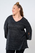 Μπλούζα Πλεκτή Μακριά Jade | Plus Size Ρούχα - Image 3
