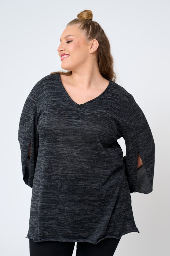 Μπλούζα Πλεκτή Μακριά Jade | Plus Size Ρούχα - Image 3