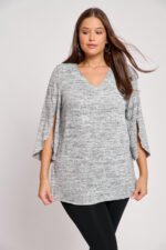 Μπλούζα Πλεκτή Μακριά Jade | Plus Size Ρούχα - Image 2