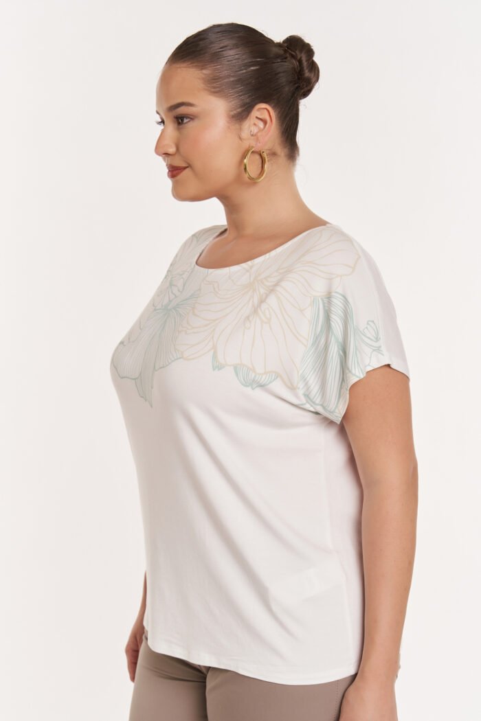 Μπλούζα ελαστική Με Στάμπα | Plus Size Ρούχα - Image 2
