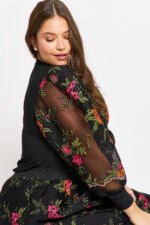 Μπλούζα με Διαφανή Μανίκια | Plus Size Ρούχα - Image 2