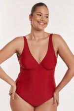 Ολόσωμο Μαγιό Iro Μπoρντό | Plus Size Ρούχα - Image 2