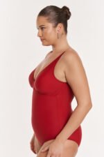Ολόσωμο Μαγιό Iro Μπoρντό | Plus Size Ρούχα - Image 3
