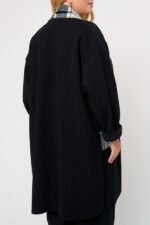Παλτοζακέτα με Καρό Λεπτομέρειες | Plus Size Ρούχα - Image 2