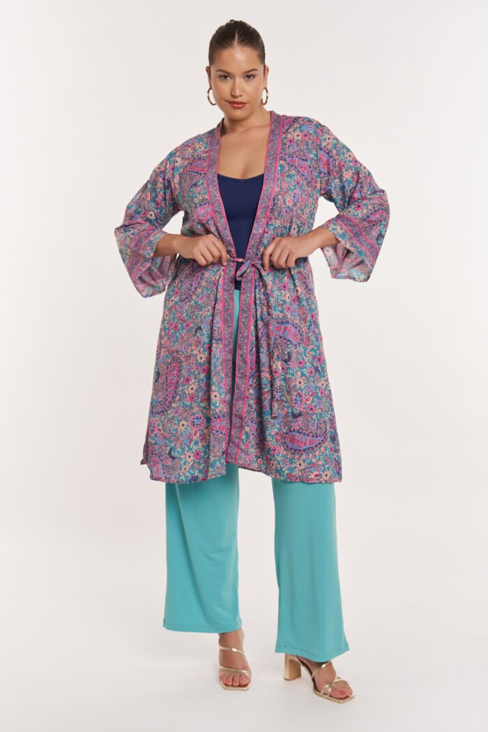 Παντελόνα Ελαστική Eleanor Aqua | Plus Size Ρούχα - Image 4