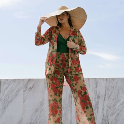 Παντελόνα με Λάστιχο Euphrosyne σε Floral Print JUCITA