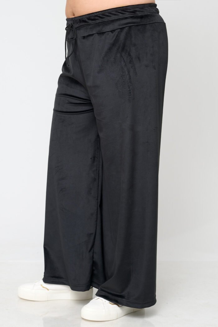 Παντελόνι Φόρμας Βελουτέ Μαύρο | Plus Size Ρούχα - Image 2
