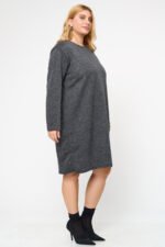 Πλεκτό Φόρεμα Carolina Γκρι | Plus Size Ρούχα - Image 2