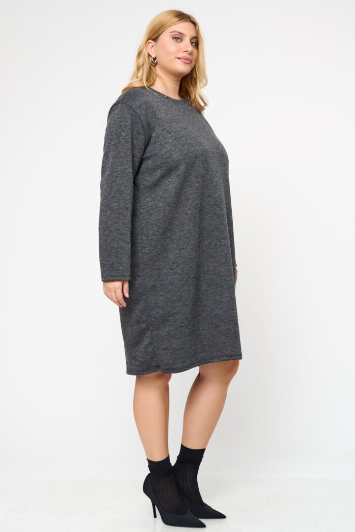 Πλεκτό Φόρεμα Carolina Γκρι | Plus Size Ρούχα - Image 2