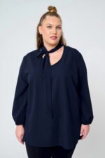 Πουκαμίσα Με Γραβάτα Sasa | Plus Size Ρούχα - Image 2