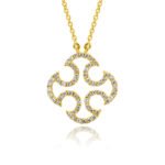 Σtταυρός από Κίτρινο Χρυσό Κ18 με Πολύτιμες Πέτρες 010219