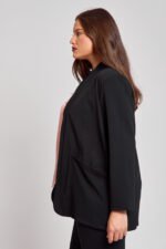 Σακάκι Κρεπ Alora Μαύρο | Plus Size Ρούχα - Image 3