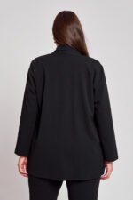 Σακάκι Κρεπ Alora Μαύρο | Plus Size Ρούχα - Image 4