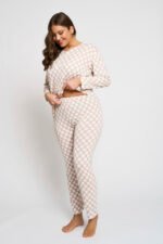 Σετ Πιτζάμας Πουά Liana | Plus Size Ρούχα - Image 4