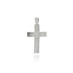Σταυρός Βάπτισης FaCad΄oro από Λευκό Χρυσό Κ14 CR-000924
